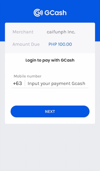 Step 4: Please kindly provide your phone number for GCash payment